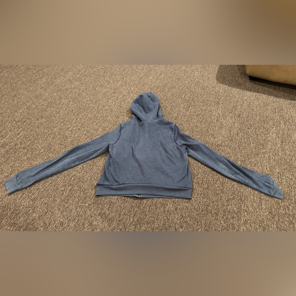 EUC Hollister Boys M Hooded Sweatshirt full zip jacket casual logo LS fleece - Picture 3 of 4